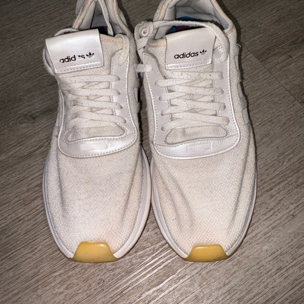 Adidas Women's White and Gold Athletic Shoes